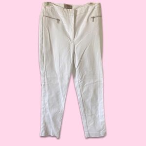 Chico’s white pleated slacks/dress pants